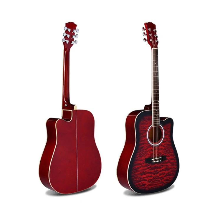 Flame Decal Acoustic Guitar For Beginner